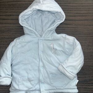 Little Me Reversible Baby Blue Hooded Jacket